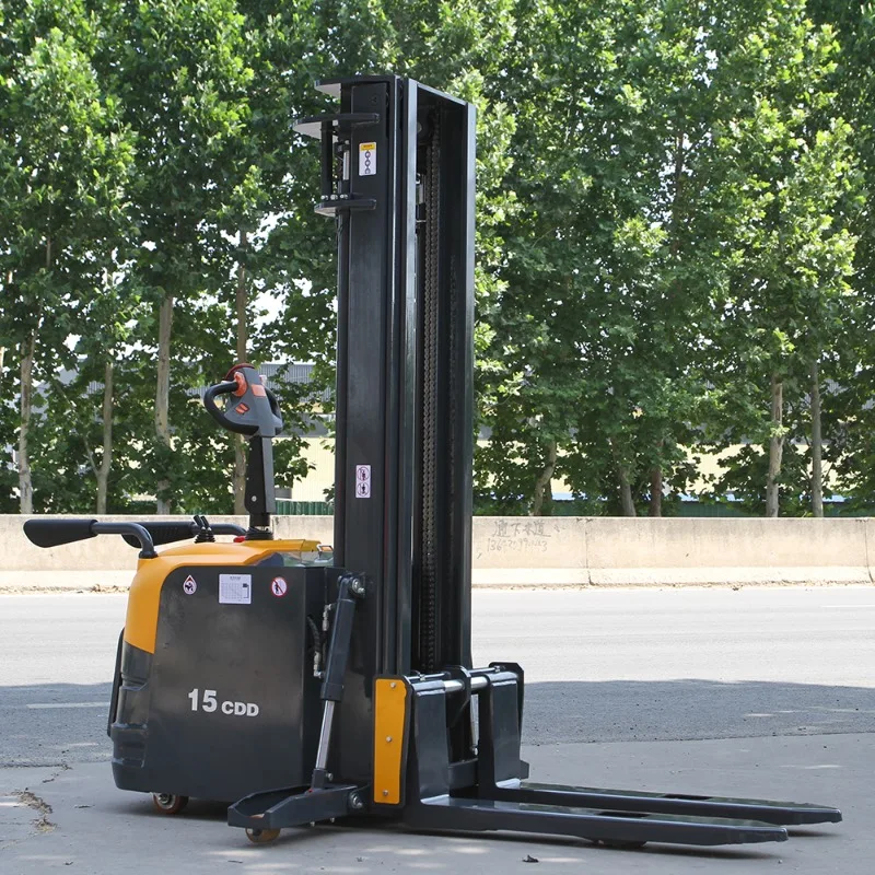 رافعة شوكية كهربائية مكدس رفع كهربائي رافعة شوكية شاحنة تحميل وتفريغ هيدروليكية شاحنة مكدس صغيرة إيداع شاحنة مكدس #6