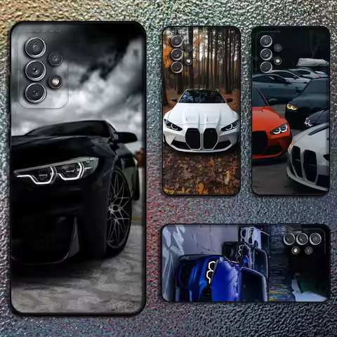 Black White for B-BMW Phone Case For Samsung S25,S24,S21,S22,S23,S30,Ultra,S20,Plus,Fe,Lite,Note,10,9,5G Black Cover
