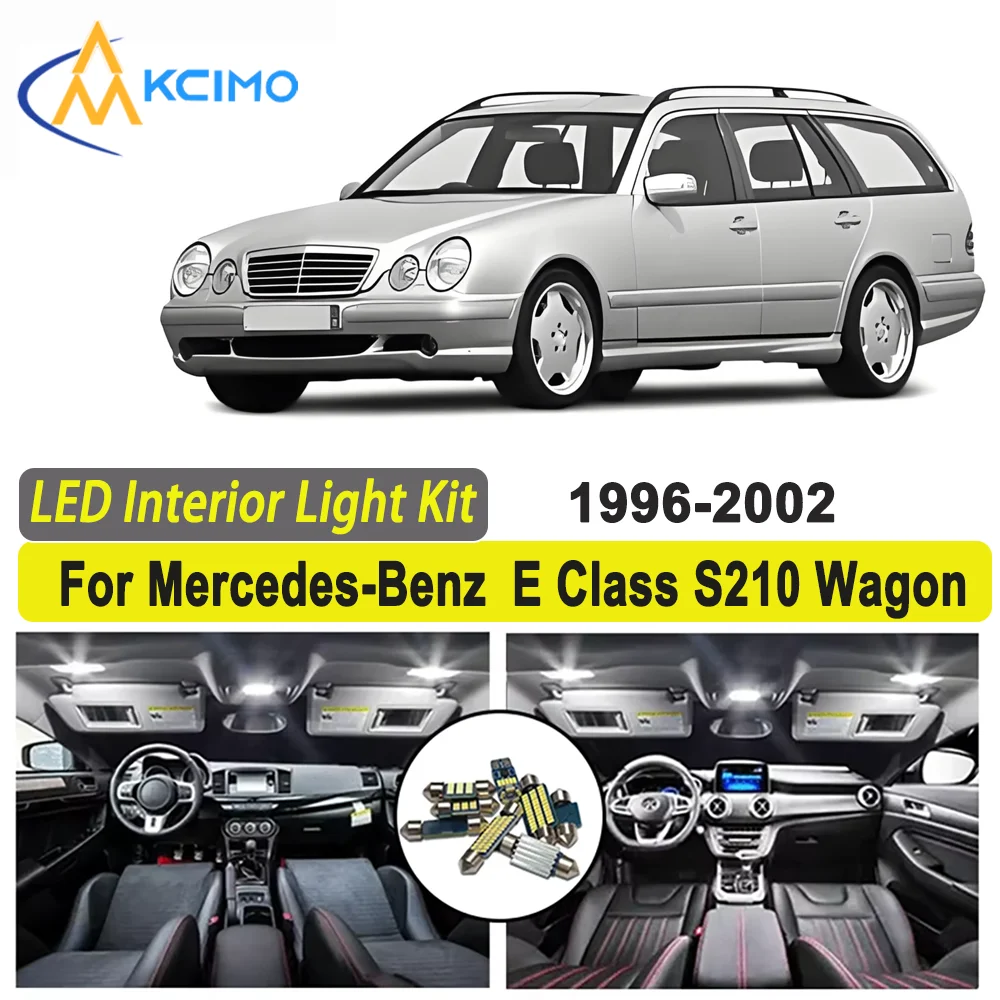 

Kcimo для Mercedes-Benz E Class S210 Wagon Estate 1996-2002 Премиум Яркий светодиодный внутренний купол Карта багажника Комплект автомобильных светодиодных ламп