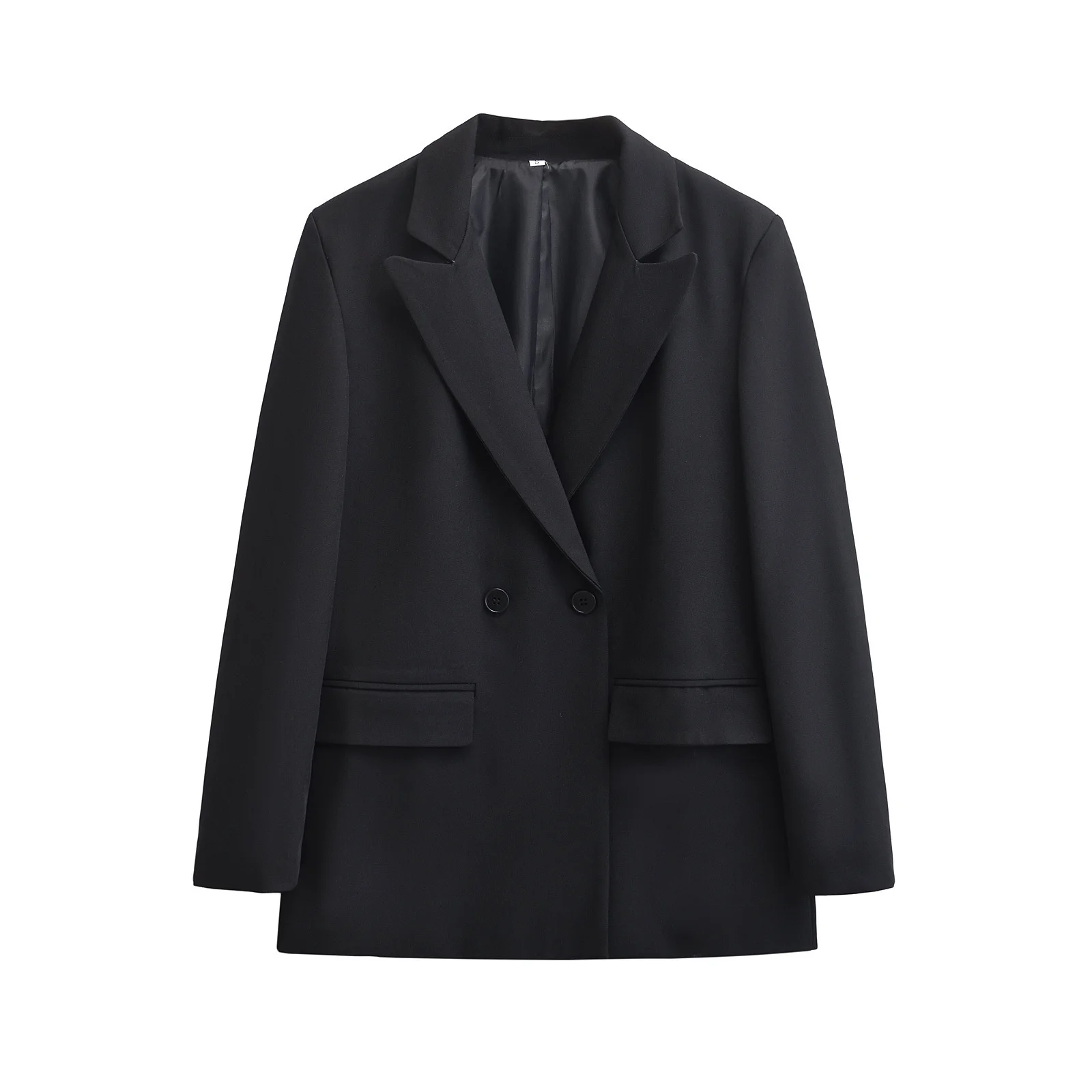 2025 Spring and Autumn New Women's Fashion Commuting Simple Loose Double Breasted Capable and Popular Style Suit Jacket
