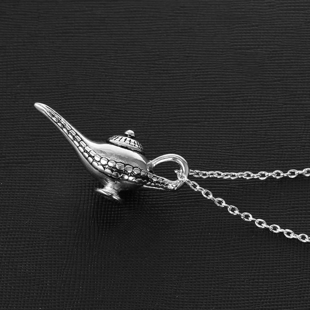 European and American Fashion New Aladdin Magic Lamp Necklace, Men's Personality Trend Party Hip-hop Pendant Jewelry