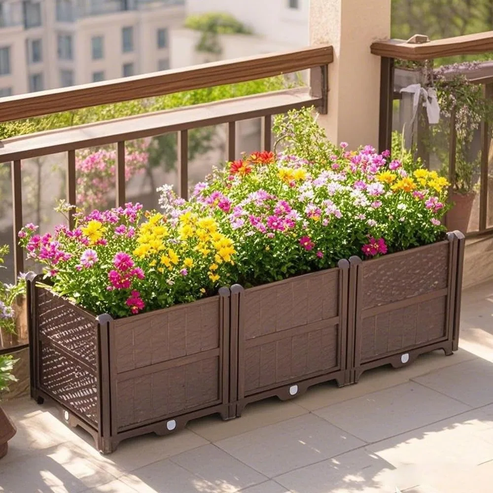 Outdoor Planting Box, Planter Garden Boxes Outdoor，Raised Garden Bed with Legs Flower Rack for Growing Flowers, Vegetables