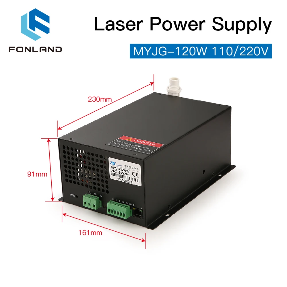 Imagem -02 - Fonland-myjg Laser Fonte de Alimentação Substituição 110 v 220v para Reci w4 t4 Efr Cdwjco2 Máquina de Corte do Tubo do Laser 120w