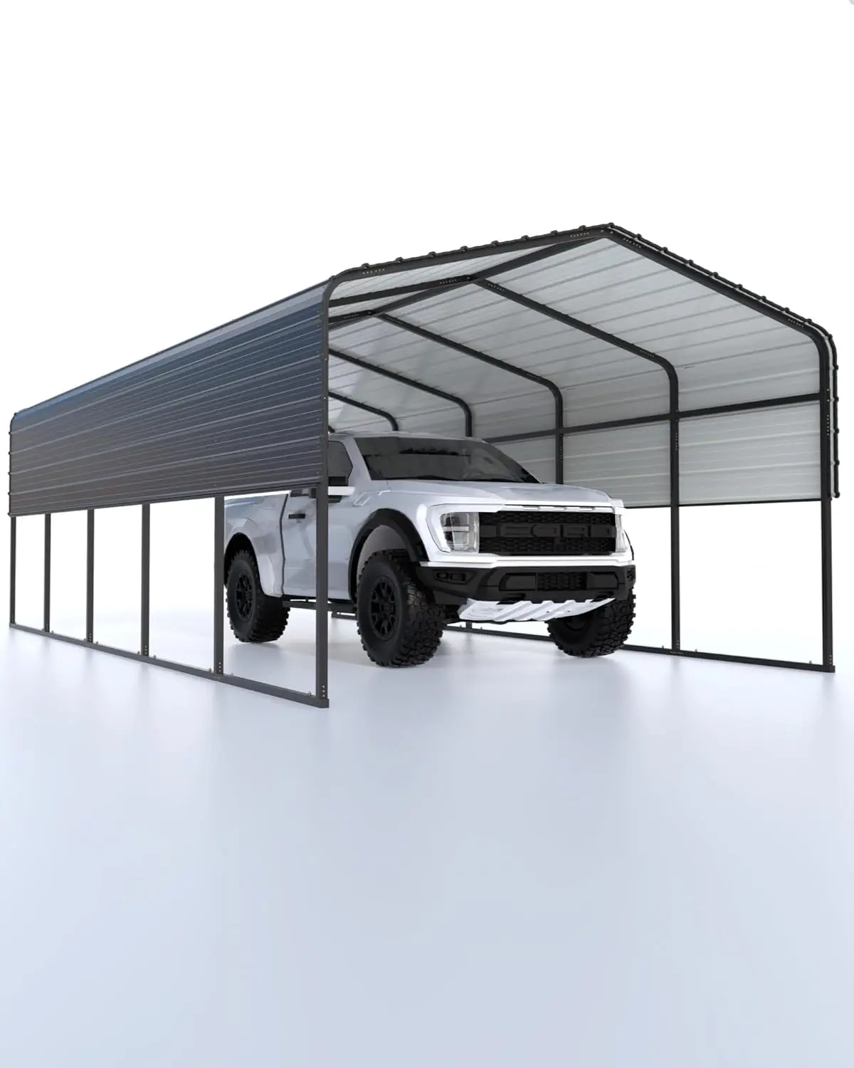 13'x 26'x 10' Heavy Duty Carport Oversized Metal Garage with Reinforced All-Metal Frame and Galvanized Steel Roof