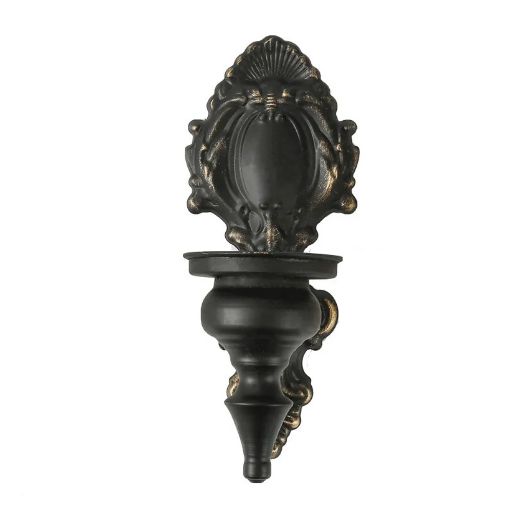 

Romantic Decorative Wall Mounted Candle Holder Iron Art Vintage Nordic Tealight Stand Carved Metal Candlesticks Wall Decor