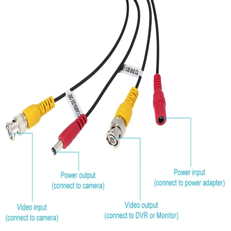 5m 10m 15m 20m﻿ AHD Camera Cables BNC + DC CCTV Cable Coaxial Video Power Wire DC Plug Cable for Analog AHD CCTV DVR Cable view 3
