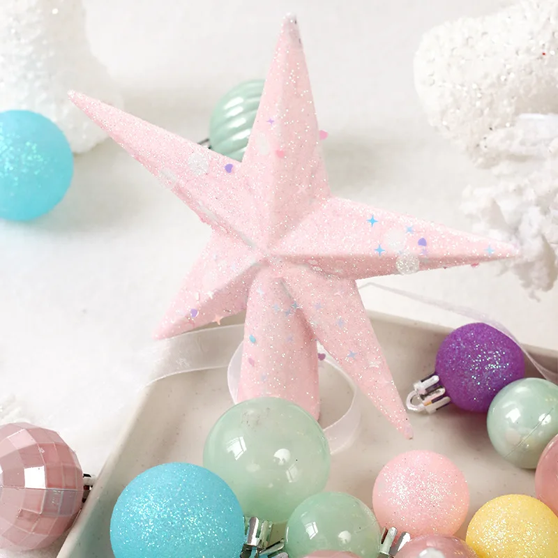 

40-Piece Macaron Colored Christmas Ball Set for Christmas Tree Decorations Pendant Ornaments