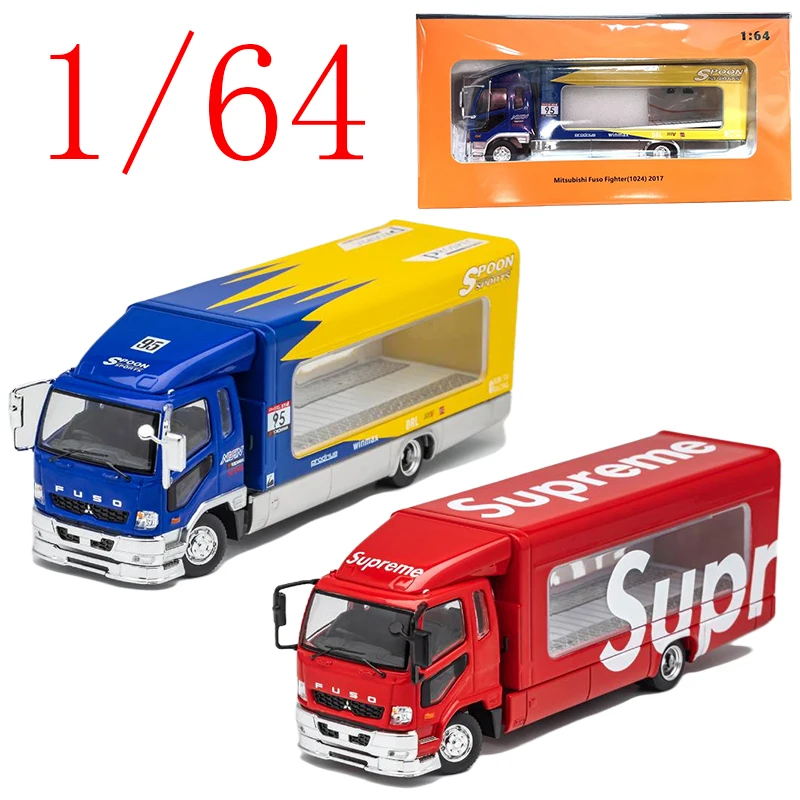 

GCD Литая под давлением модель автомобиля Mitsubishi из сплава в масштабе 1/64 Mitsubishi MK2 FUSO Truck Play с подарком, оригинальная коробка игрушечных машин