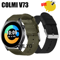 3in1 for COLMI V73 Smart Watch Strap Band wristband Nylon Canva women men Belt Screen Protector