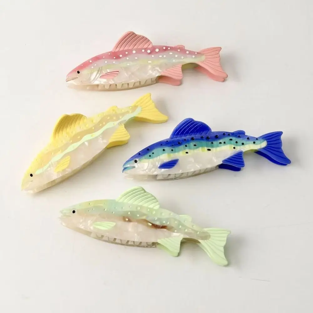 

Cute Hairpin Ocean Fish Hair Claw Colorful Acetic Acid Marine Animals Hair Clip Acetate Geometry Fish Grab Clip Streetwear
