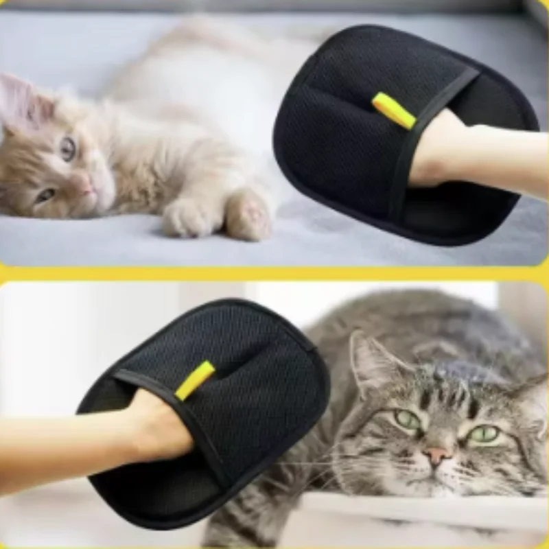 Pet Grooming Cleaning Glove Double-Sided Washing Dog Cat Glove Self Cleaning Hair Remover Massage Brush Cats Accessories