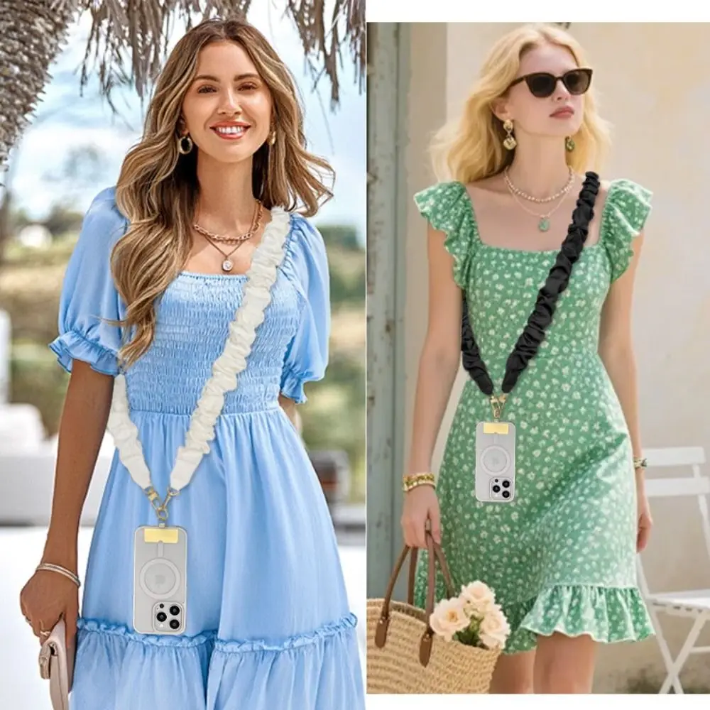 

Однотонный ремешок для мобильного телефона в стиле ретро с прокладкой, подвесная сумка, широкие цветные ремни, аксессуары для телефона, ремень для сумки унисекс