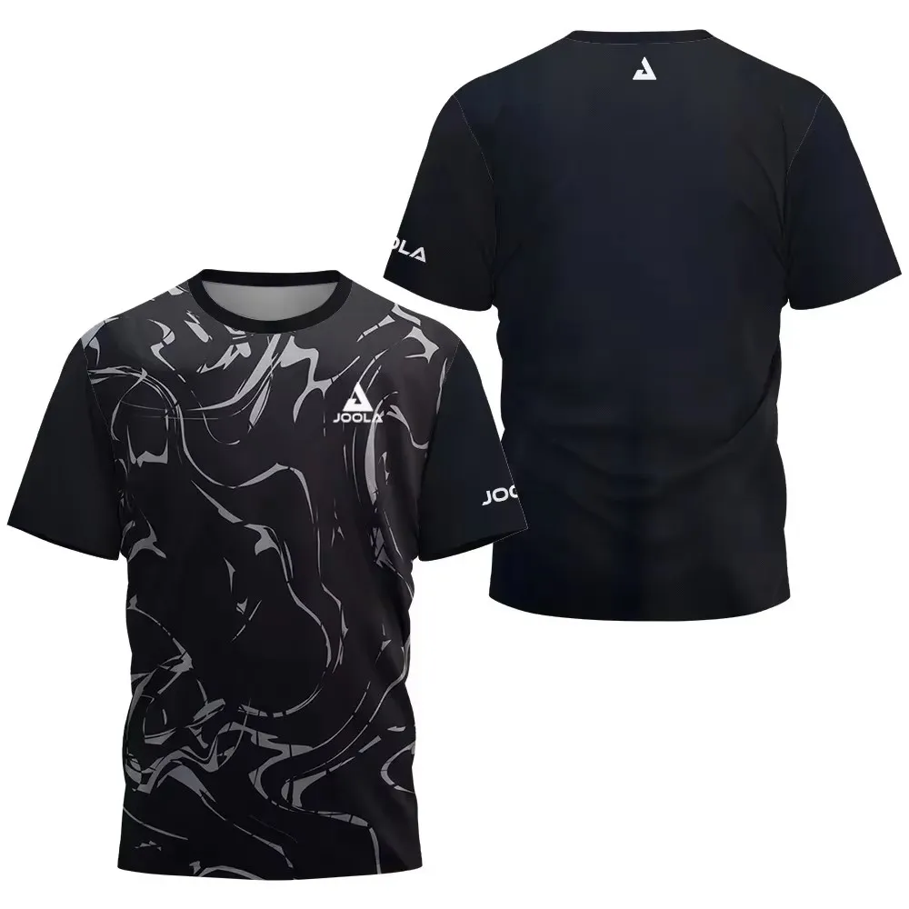 

JOOLA summer new men's short sleeved T-shirt breathable and sweat absorbing casual top versatile round neck base shirt