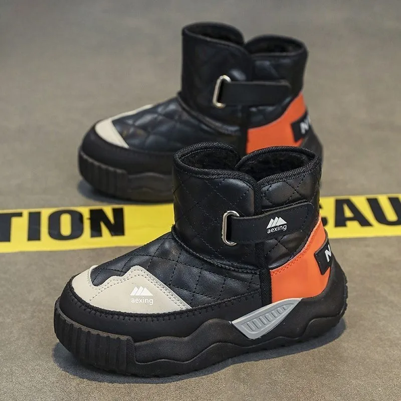 الأولاد الشتاء الثلوج الأحذية سميكة صوف مبطن أحذية دافئة للأطفال الكبار عدم الانزلاق في الهواء الطلق الأحذية 2026 وصول جديد #6