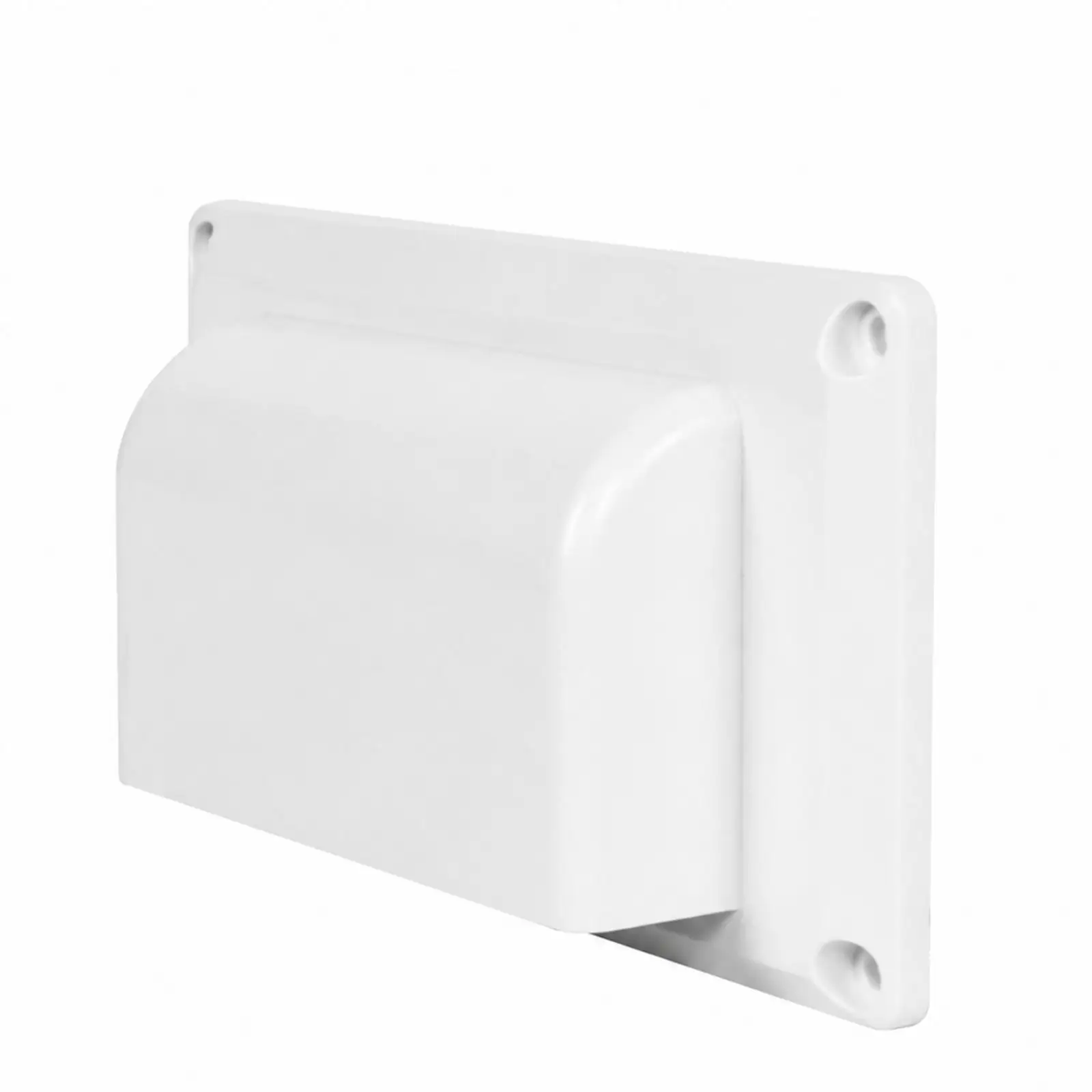 Recreational Vehicle Exhaust Air Vent for RV Camper Trailer Van Exterior Mounted Hooded Outflow Cover with Corner Holes