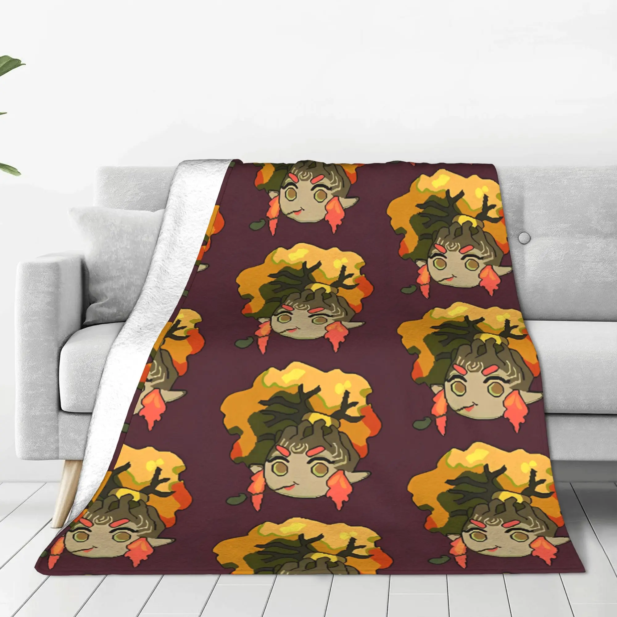 1PC Home Cute Room Decor Chibi Mythic Lady Blanket Throw Blanket Hades Novelty Warm Blanket All Season