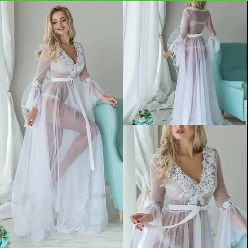 Hawaiian Beach & Ocean Getaway Mesh Translucent Long Dress for Women in Summer