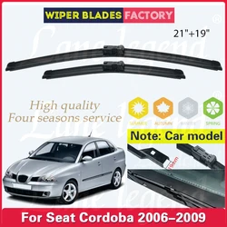 Wiper LHD Front Wiper Blades For Seat Cordoba 2006 2007 2008 2009 Soft Rubber Windshield Windscreen Window Car Rain Brush 21