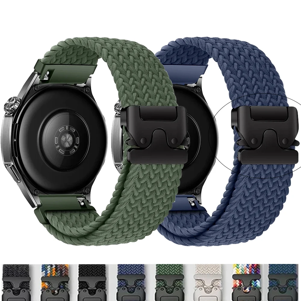 20 mm 22 mm Nylonarmband für Amazfit T-Rex3 Pro/Balance 2/Active 2/Max, atmungsaktives Ersatzarmband für Huawei Watch GT Runner 2