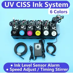 Printer UV System DTF Ciss White Ink Tank UV Kit Device Machine With Stirrer Mixer Ink Tank UV LED Ink Varnish Timer Stirrer Kit