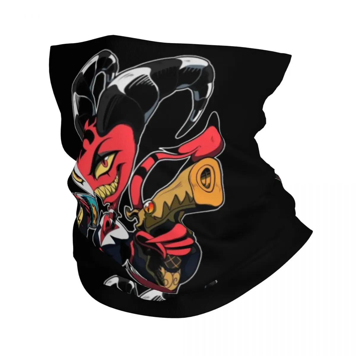 Animated Anime Helluva Boss Blitzo Bandana Winter Neck Warmer Men Windproof Wrap Face Scarf for Ski Gaiter Headband