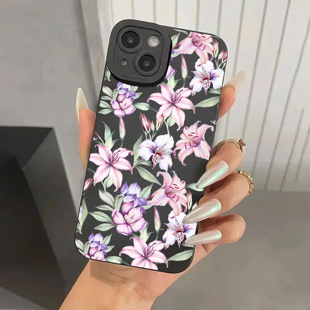 

For Samsung S25 ultra case beautiful lily Case For Samsung Galaxy S24 S22 S21 S23 Ultra FE Plus A16 A26 A33 A34 A15 A36 A54 Case