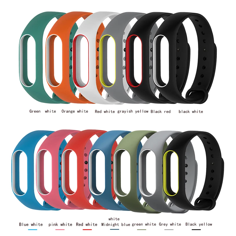 Smart watch M2 3 4 strap for Xiaomi Mi Band 2 Silicone Bracelet watchbands Wristband Replacement Sports rubber Accessories