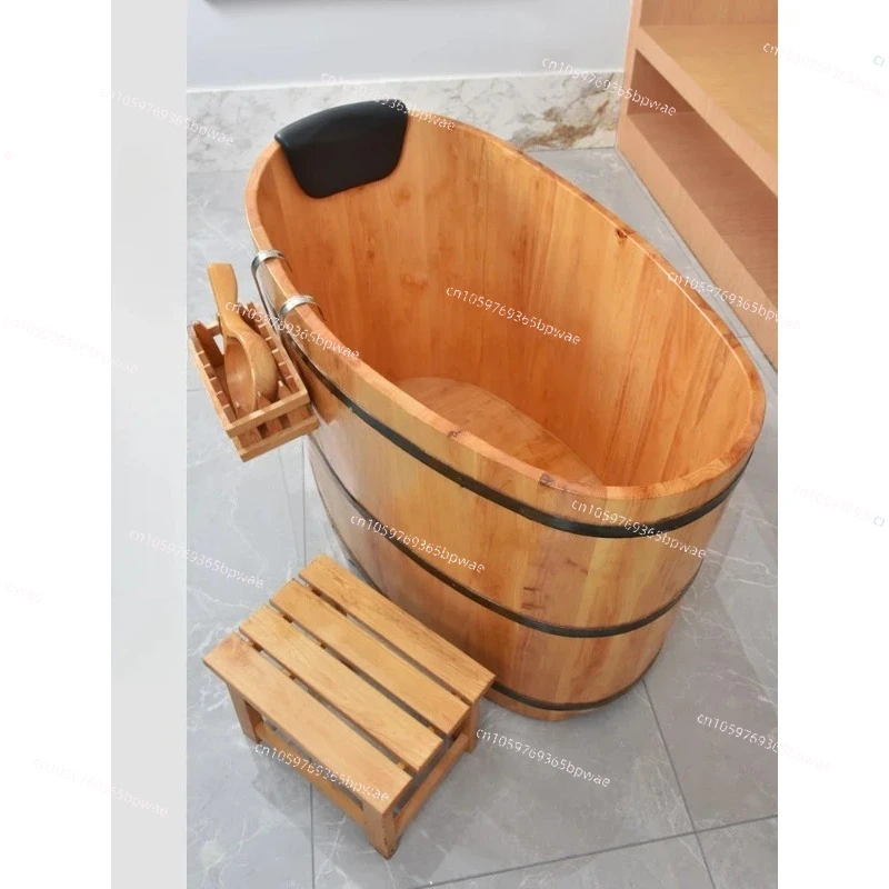 

Cedar Wood Tub Household Whole Body Adult Bath Tub Bath Sweat Steam Tub Adult Children's Bath Barrel Bathtub