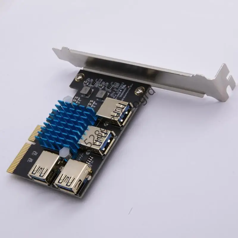 

PCI-Express 16X Slots Riser Card PCI-E 4X to External 1X PCI-e USB Adapter 634A