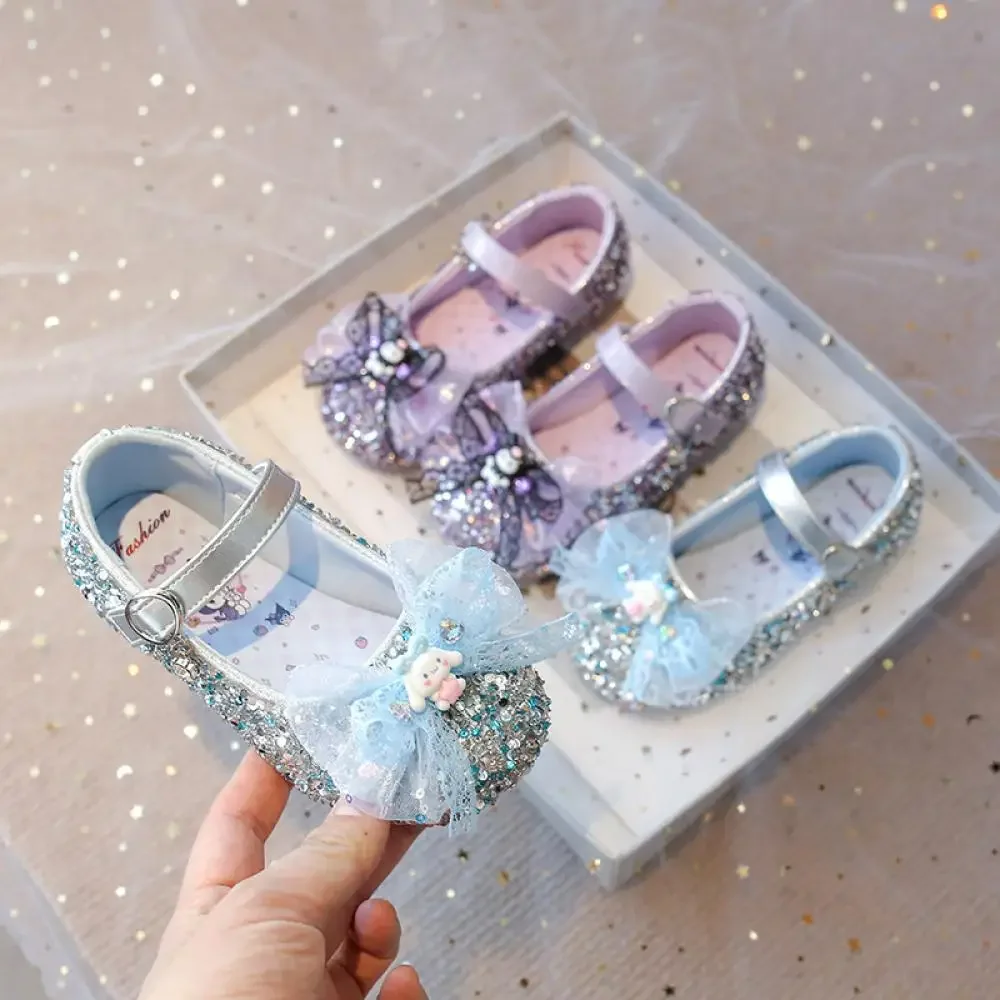 

Disney Children's Girls' Leather Casual Shoes Spring Frozen Princess Girls' Soft Sole Non-slip Shoes Baby Shoes Lolita Girls