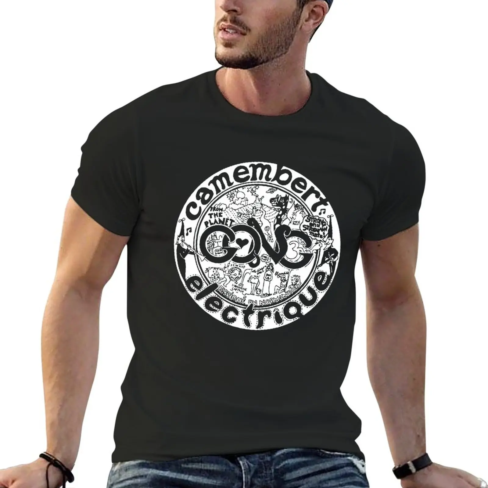 New Camembert electrique gong band T-Shirt vintage t shirt cute clothes Aesthetic clothing heavyweight t shirts for men