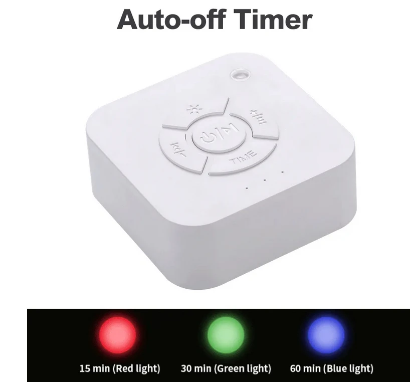 Noise Machine White USB Rechargeable Timed Shutdown Sleep Sound Machine Musical sleep instrument  For Sleeping Office Travel
