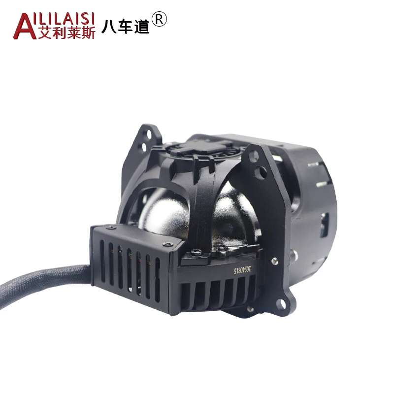 High power 86W fan LED dual beam headlights super bright high and low beam spotlight square dual direct laser lens headlights