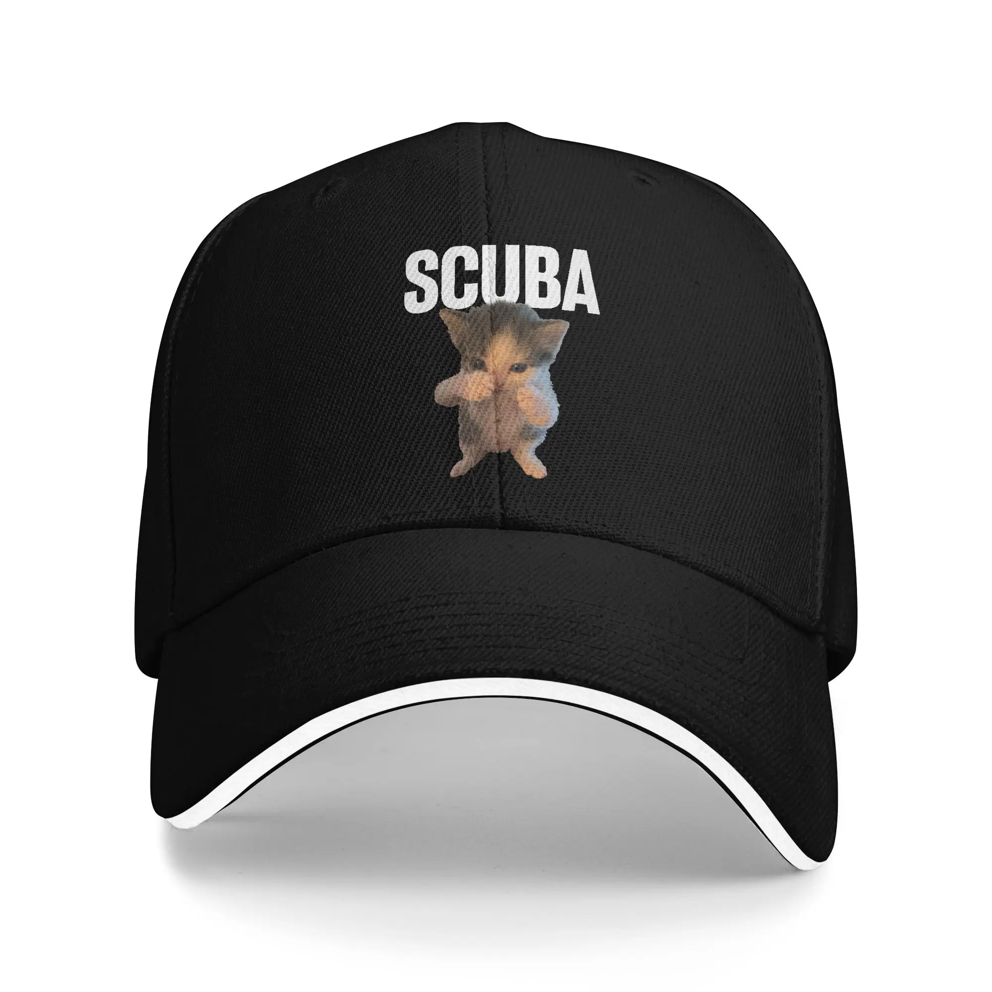 Unisex Cute Cat Scuba Dancing Meme Outdoor Hat  Trucker Cap New Baseball Cap Golf Hats