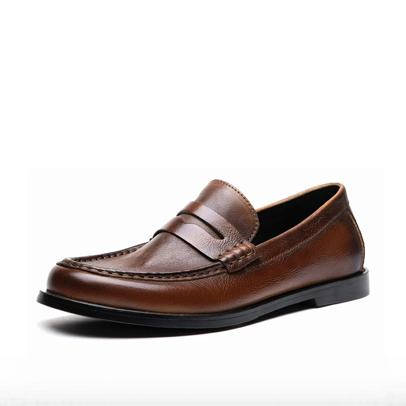 

Men'S Cowhide Natural Leather Casual Shoes Comfortable Classic Moccasins Men Luxury Footwear On Sale