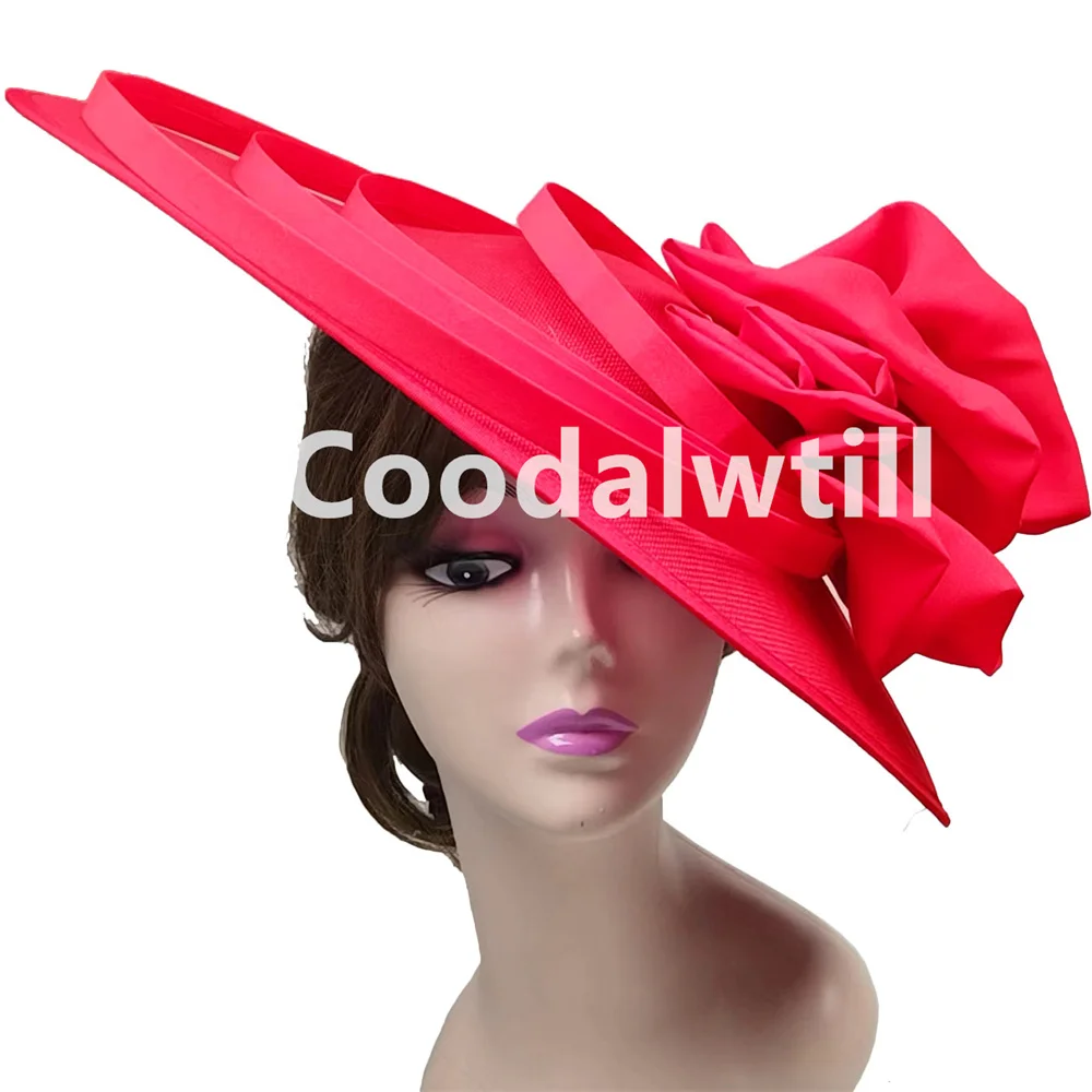 Elegant Ladies Big Fascinators Party Hat Fower Derby Headpiece Women Formal Dress Race Pillbox Fascinator Hats For Church Event