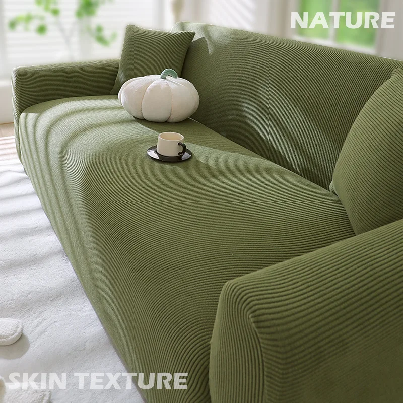 New Thickened Corduroy Sofa Cover All Inclusive Universal Elastic Dust Proof Sofa Protector Cover For All Seasons General Use