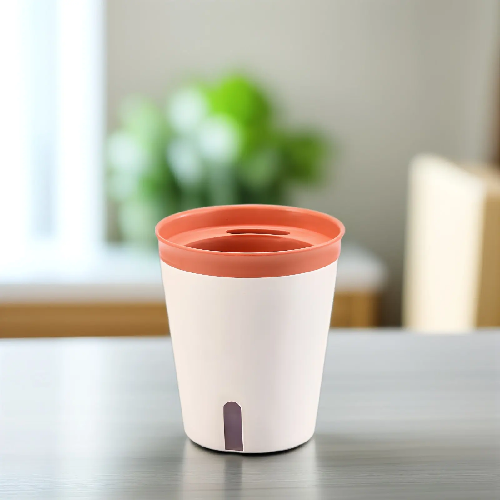 5pcs Self-Watering Flower Pots for Succulents & Houseplants – High-Density Resin Lazy Planter with Water Storage