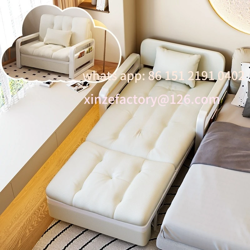Customizable splicing bed widening artifact bedside wood soft bag widening adults can sleep side bed bed folding can be stored