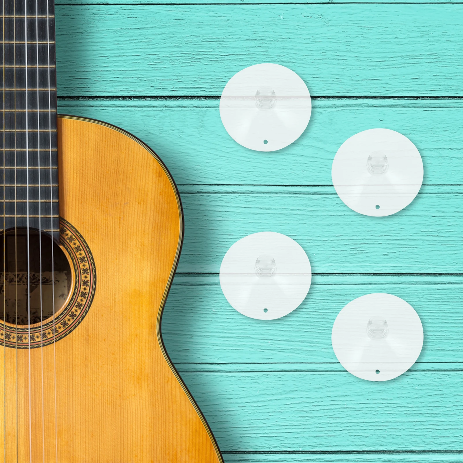 

4Pcs Transparent Suction Cup for Guitar Support Holder Reliable Rubber Construction Excellent Workmanship Fits Most Guitar