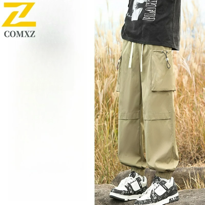 Brand Sweatpants 2025 Men's Autumn New Trend Jogger Training Trousers Outdoor Camping Adventure Thin And Loose Casual Pants