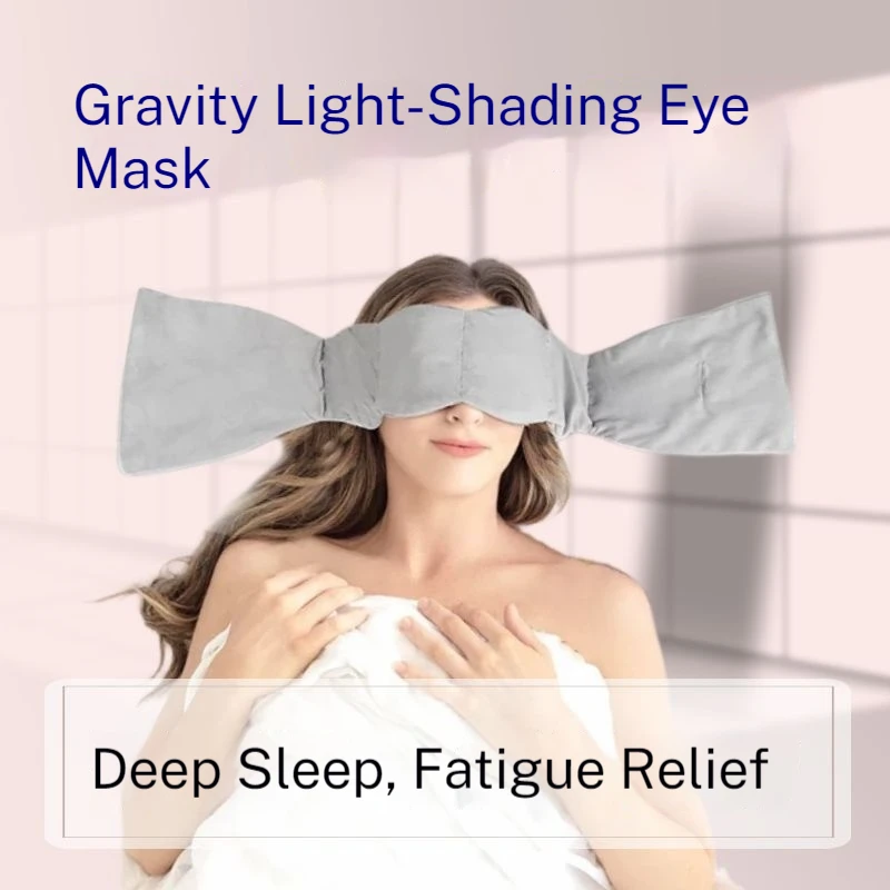 Gewichtete Augenmaske - Stilvoller Lichtblocker zum Schlafen, Warm- und Kaltkompresse zur Linderung von Augenermüdung