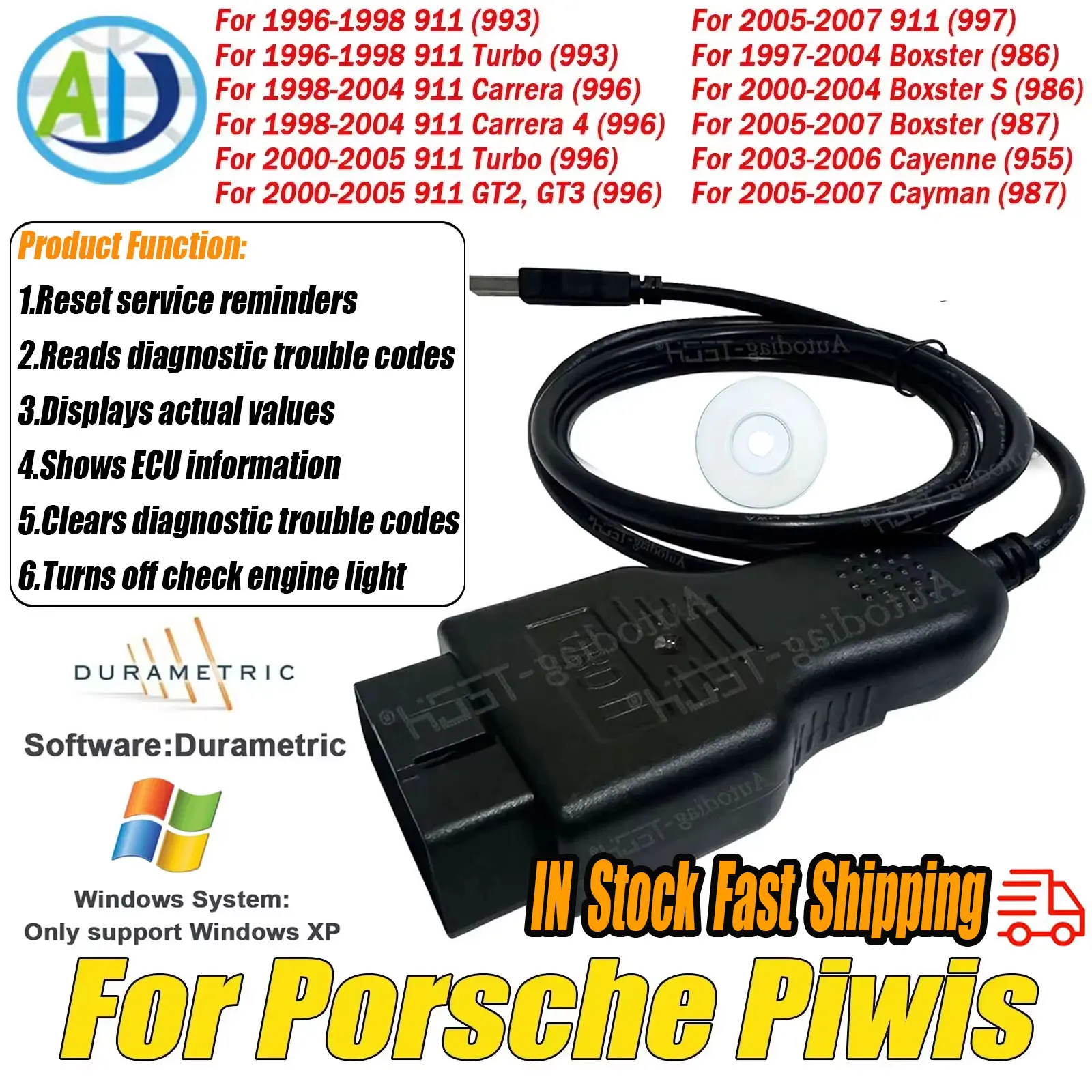

USB-сканер OBD2 для Porsche Piwis, совместимый с Windows XP, промышленное программное обеспечение, автоматический сканер ECU OBD2, инструмент для автомобиля Prosche