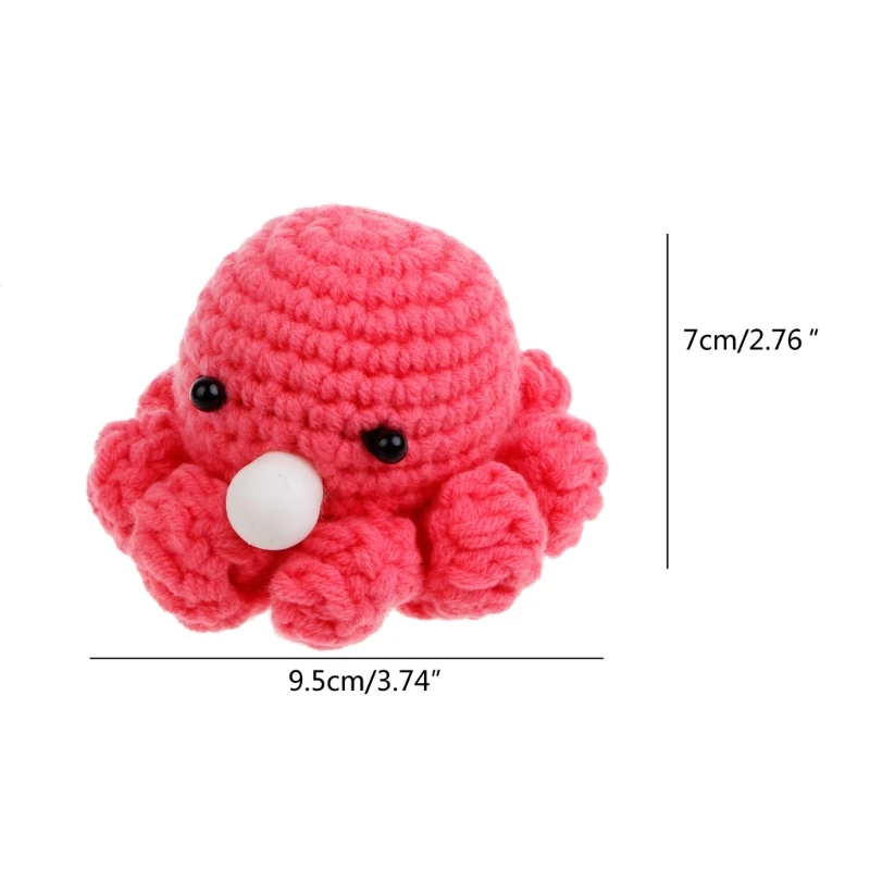 Q0KB Blow Bubble Stress Toy Squeezable Octopus Pressure Relief Toy for Adult Office