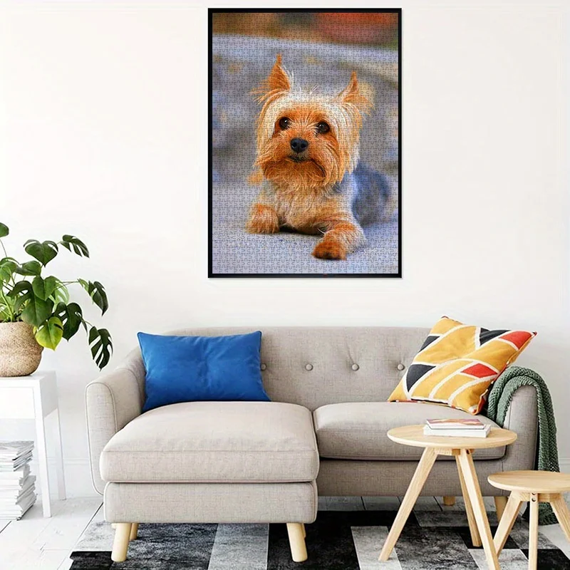 1000 قطعة من ألغاز الورق DIY، ألغاز الحيوانات الأليفة اللطيفة على شكل جحر يوركشاير، مادة البطاقة البيضاء عالية الجودة، مناسبة للوالدين والشباب #5