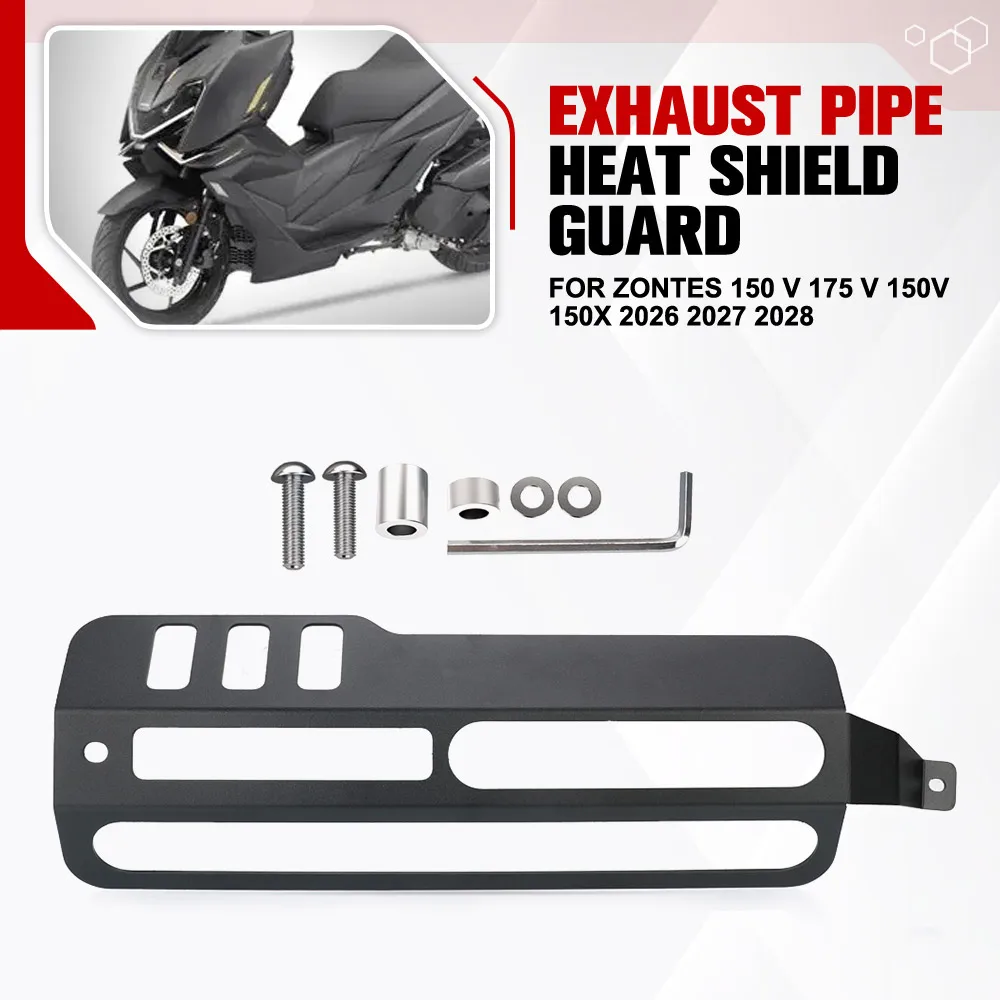 Motorcycle Exhaust Pipe Protector Cover Heat Shield Guard For Zontes 150 V 175 V 150V 150X 2026 2027 2028 Accessories Anti-scald