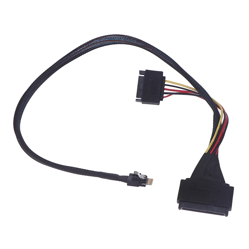 1PC DIY Accessories PCIe 4.0 SlimSAS 4i SFF-8654 To U. 2 U.3 SFF-8639 SSD Connection Cable Available In 0.5m