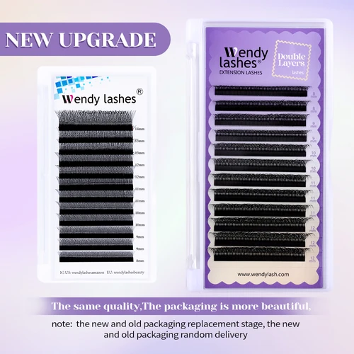 Imagen 2 del producto 5D / 6D / 4D / 3D W Shape Lashes Extension Floración automática Premade Fan Eyelashes Suministros de maquillaje Wendy Lashes EyeLash Extensions