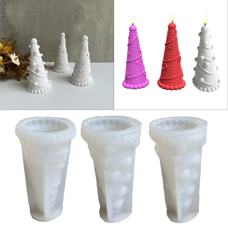 

DIY 3D Christmas Tree Decor Ornament Crafts Silicone Mold Home Desktop Aromatherapy Gypsum Candle Epoxy Resin Casting Mould