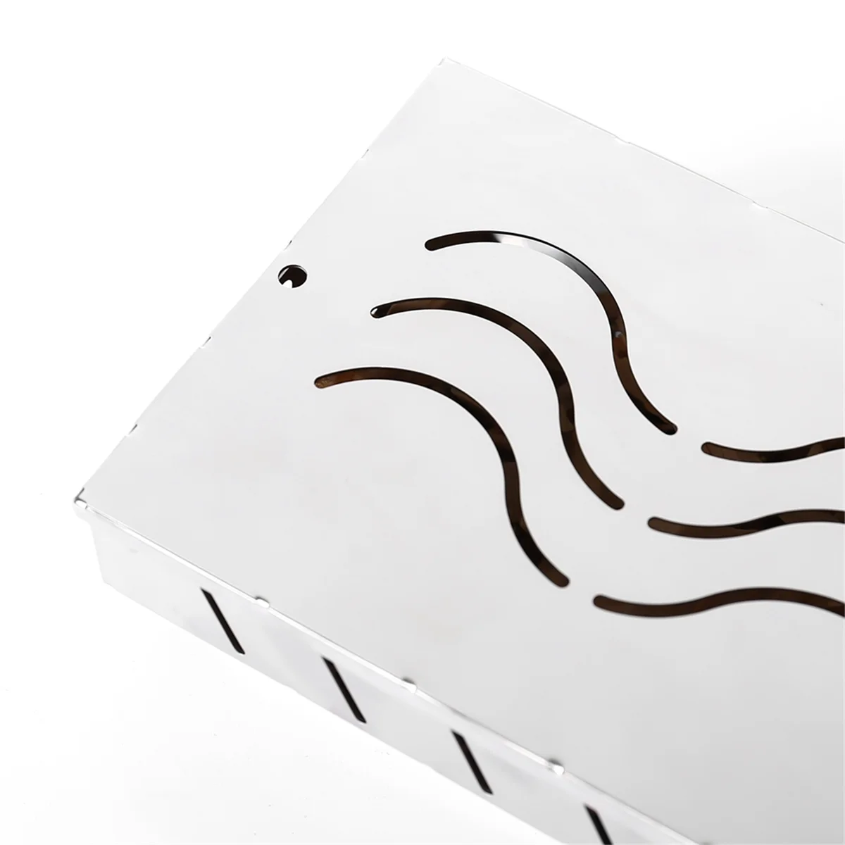 A03R 2Pack Stainless Steel Chip Smoker Box with Hinged Lid,Wood Chip Smoked to Add A Smoky Flavor